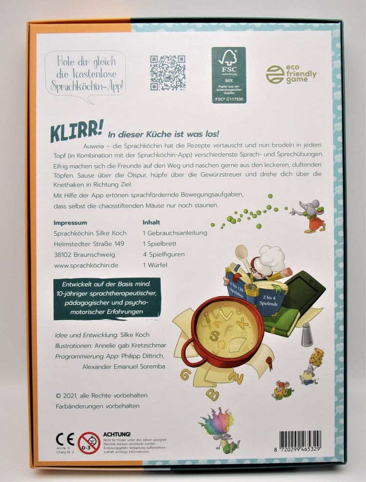 Rückseite Logopädie Material