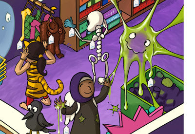 Wimmelbild für die Laute G+D